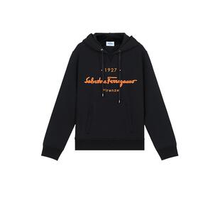 【自营】FERRAGAMO/菲拉格慕男士棉质加绒款连帽卫衣运动衫120664