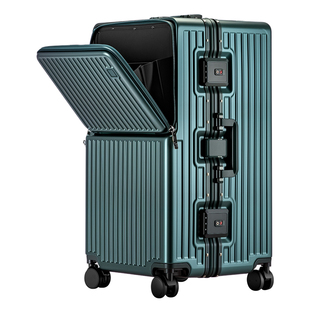 CiorvKuosti前置开口大容量行李箱女2025新款铝框拉杆旅行密码箱