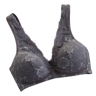 韩单 免扣无钢圈背心式文胸 深杯宽肩带内衣90A 90B睡眠也能穿