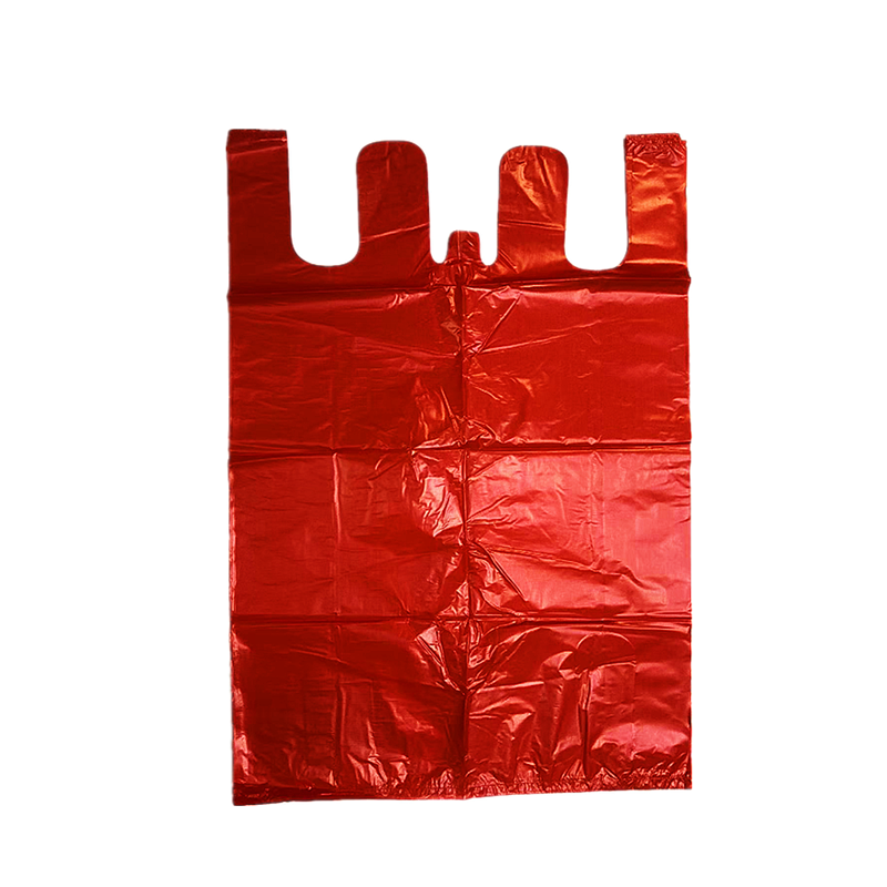 旺中旺红色大号塑料袋加厚家纺服装棉被包装袋背心式收纳方便胶袋