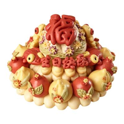 康养系列不加糖老人生日寿桃馒头