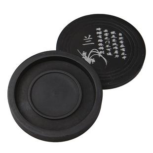 燃灯4寸5寸天然原石砚台书法专用带盒墨盘墨池墨碟可磨墨安徽歙砚端砚成人初学学生毛笔书法专用文房四宝套装