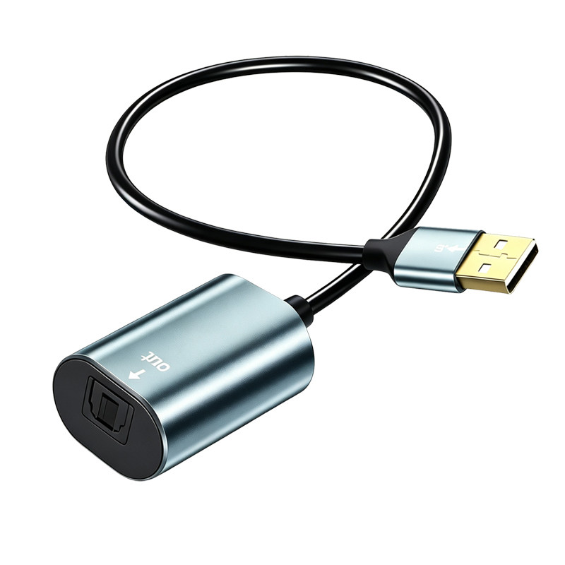 USB转Toslink母光纤音频连接线笔记本电脑解码器音箱响功放转换线