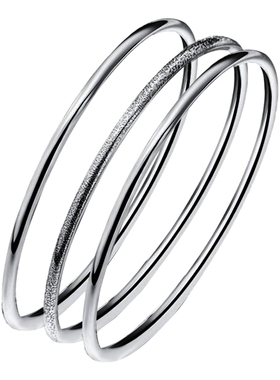 三生三世银手镯女9999纯银三圈