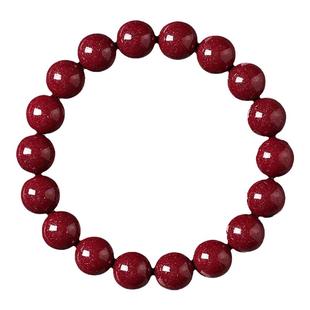 官方旗舰店正品朱砂手串女款本命年万山朱砂帝王砂手链护身男款