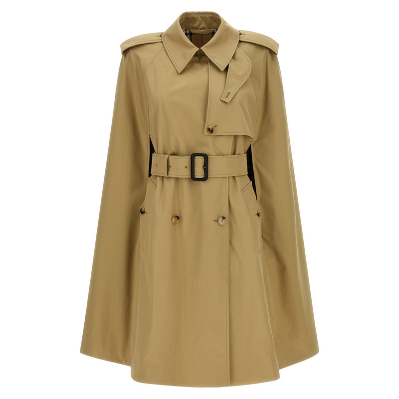 BURBERRY 女bellemont 米色斗篷风衣26早春新款8121150意大利代购
