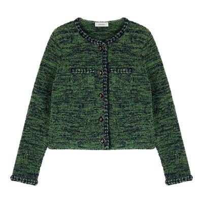 CRUSH花呢圈圈圆领夹克