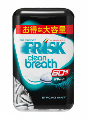 日本进口星本丁FRisk压片糖果薄荷糖铁盒装大盒装60分钟