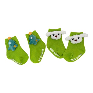 婴儿春秋超萌可爱袜子男女宝宝韩版洋气中筒袜儿童夏季卡通走地袜