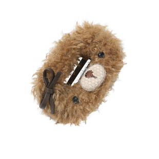 DODOGOGO毛绒小熊鸭嘴夹女2025新款发夹秋冬可爱氛围感侧边夹发饰