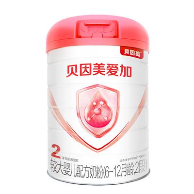 贝因美爱加奶粉2段800g*1罐