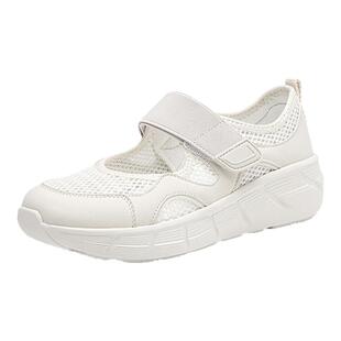 大东厚底透气玛丽珍运动鞋女款2026新款春季软底休闲女鞋妈妈凉鞋