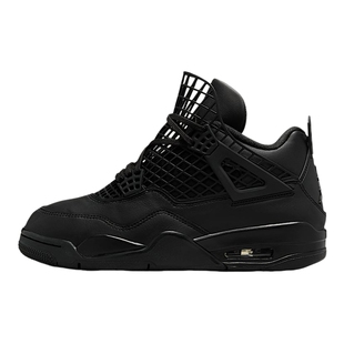 Nike耐克女鞋Air Jordan 4 Net AJ4黑色中帮复古篮球鞋FN7251-001