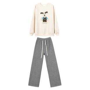 初中女生加绒卫衣套装12岁13岁中学生少女两件套高中生加绒休闲裤