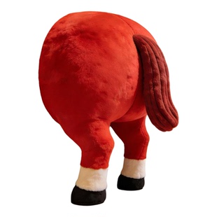 2026马年新款拍毛绒马屁美陈列商场酒店装饰打卡道具互动墙面装置