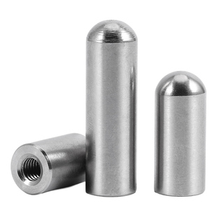 304不锈钢内螺纹圆头圆柱销空心销定位销带孔销子M3M4M5M6M8M16mm