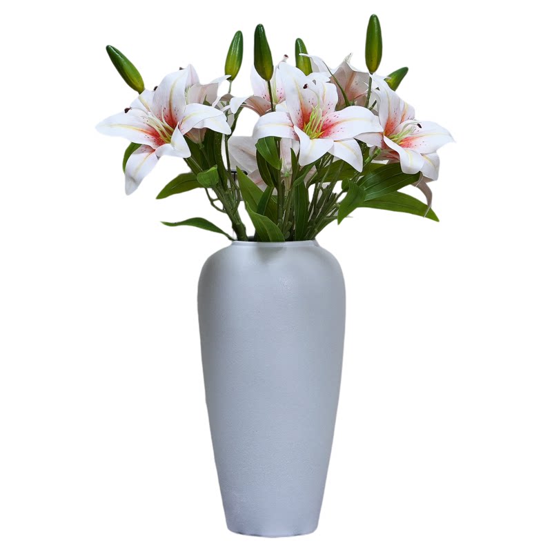 高级感仿真百合花高端摆件花