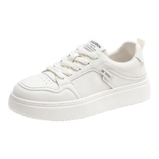 索兰小白鞋女2025新款秋季时尚百搭运动休闲厚底板鞋子25CX47251