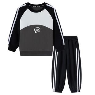 小象汉姆童装男童运动套装儿童校服两件套2026春装新款中大童裤子