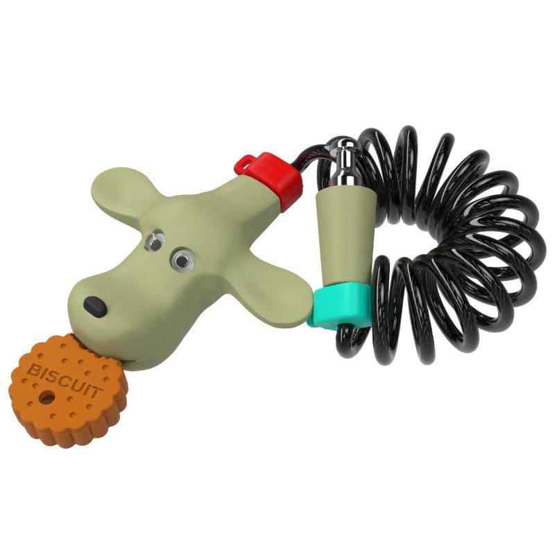 SUSEMSE小狗多利创意自行车锁自行车公路车锁折叠自行车锁硅胶锁