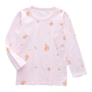 文波女童秋衣上衣纯棉莱卡单件儿童打底衫女孩长袖修身薄款春秋款