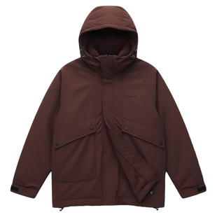 男士咖色三合一羽绒服男款冬季加厚可拆卸内胆冲锋衣外套2025新款