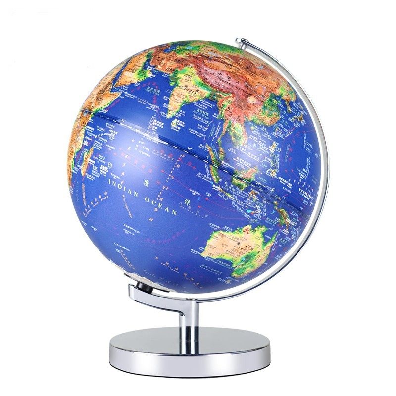 教学版地球仪3d立体凹凸浮雕夜灯