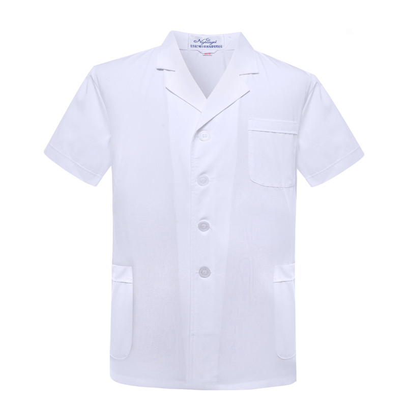 男医生服短袖短款实验服女白大衣