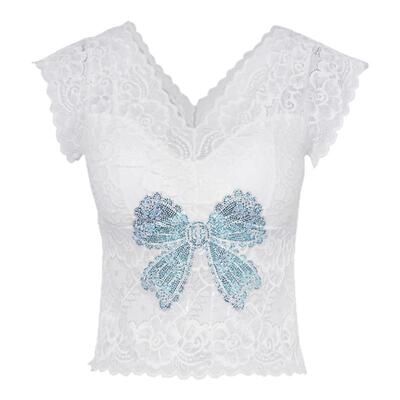 TCH烫钻性感蕾丝美背时尚百搭打底背心女2025夏新款T75A03E5032