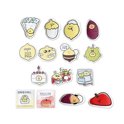 进口小柠檬可移胶贴纸行李箱装饰