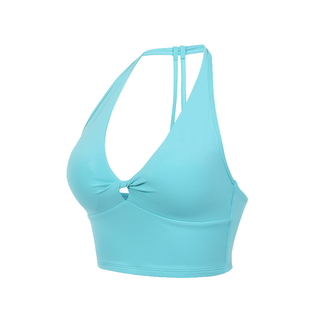 annerun运动内衣防震防下垂瑜伽背心带胸垫外穿纽结美背健身文胸