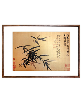 释同加厚铜雕画招财纳福挂画