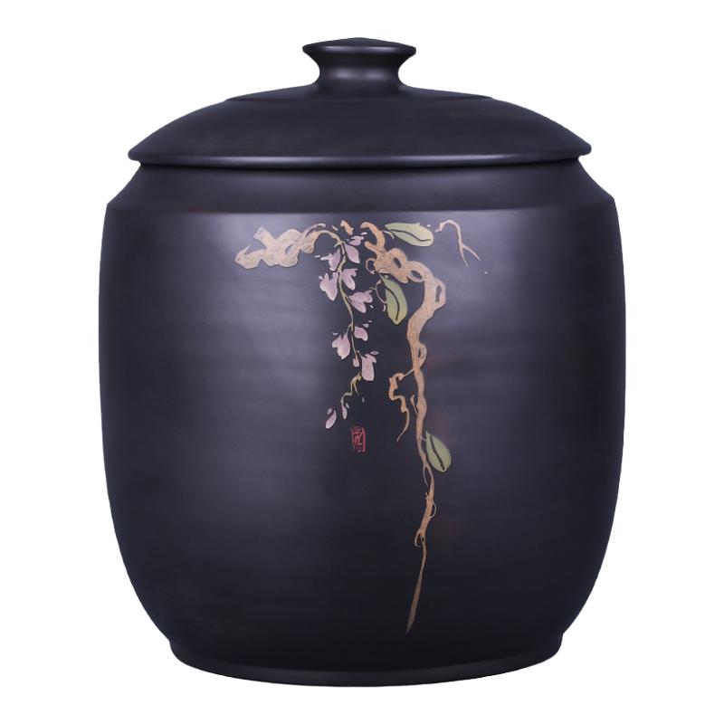 建水紫陶茶缸12-14饼散茶2斤半