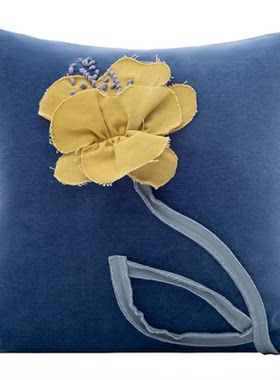 ins简约轻奢奶油北欧多巴胺客厅沙发抱枕儿童房样板间花朵靠枕套