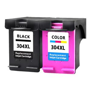 304墨盒适用惠普HP2620 2630 5010 5020 2640 5010打印机连喷大容量可加墨黑色彩色h-304xl墨盒