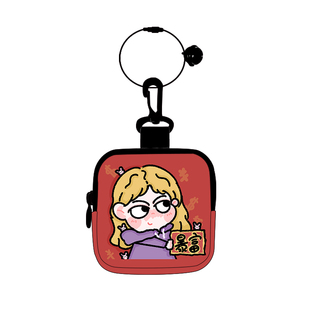 尼睿xMcc 新款搞怪女孩零钱包个性可爱收纳小包便携挂包拉链卡包