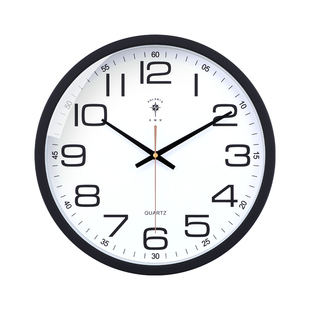 北极星客厅电波挂钟自动对时简约时尚家用挂墙时钟办公考场石英钟