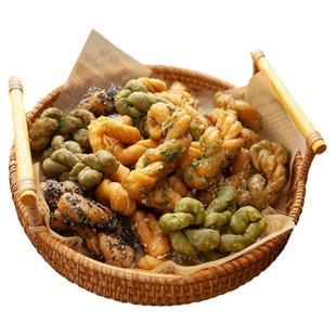 宁波特产老式传统手工小麻花鼓楼矮酥油赞子海苔甜网红脆麻花零食