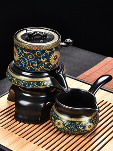 懒人自动功夫茶具套装家用泡茶壶石磨陶瓷冲茶喝茶茶杯配件套装
