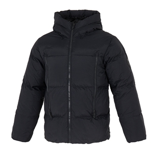 安德玛短款羽绒服男秋冬新款运动休闲防风连帽羽绒外套1384641