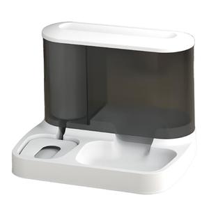 猫碗狗碗猫食盆猫咪猫粮自动喂食器饮水一体猫盆喝水双碗宠物用品