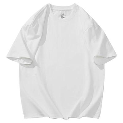 NASA重磅白色纯棉纯色短袖T恤男