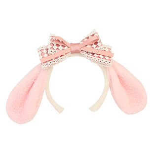 原创设计元气少女美乐蒂耳朵发箍可爱蕾丝粉色甜美KC蝴蝶结头饰女