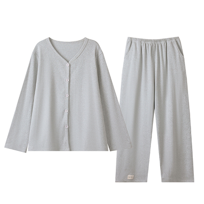 德绒睡衣女款秋冬薄绒磨毛家居服