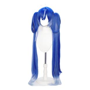 伽氏工坊现货 尤诺cos假发鸣潮IUNO分体马尾蓝渐变色 仿真头皮顶