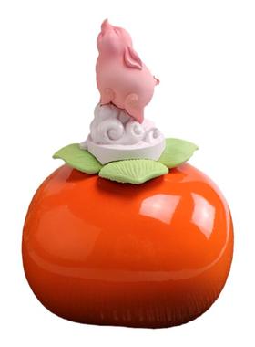 创意柿子摆件事事如意家居装饰