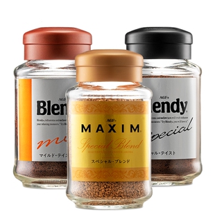 【自营】日本进口AGF布兰迪速溶黑咖啡蓝金罐奢华速溶0蔗糖黑咖啡