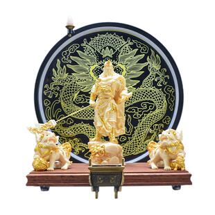 创意财神关公摆件家用招财镇宅客厅办公桌关二爷神像公司开业礼物