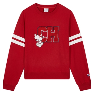 程梓同款【马年系列】Champion冠军圆领卫衣女2026春季新款新年红