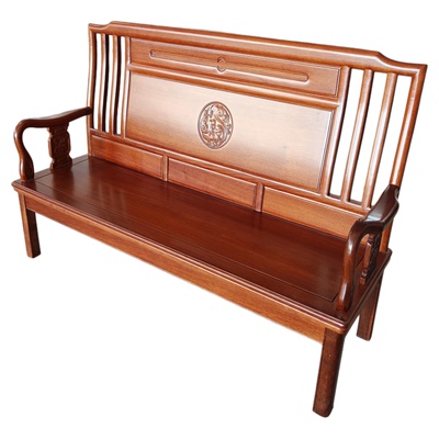 红木菠萝格实木沙发三人位